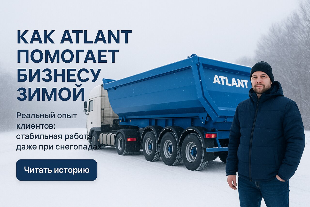 Как полуприцеп ATLANT помогает бизнесу работать зимой Как полуприцеп ATLANT помогает бизнесу работать зимой