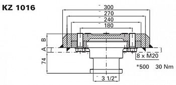 Шкворень 3,5"  Ø240 KZ1016  