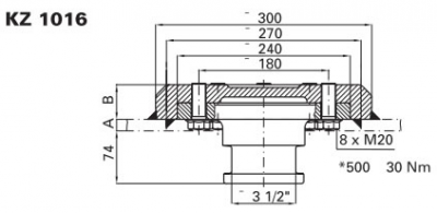 Шкворень 3,5"  Ø240 KZ1016  