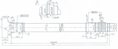Вал тормозной правый 710 mm 41*720/674 (37 шл) (S)