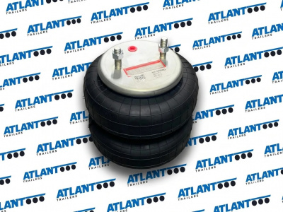 Пневмоподушка 2-х секционная ATLANT 223х240 (2 шпильки, 1/2; 2 отверстия, 3/8)